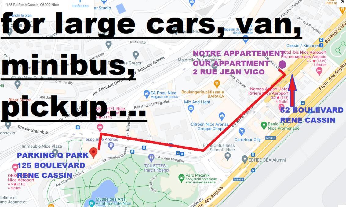The Nice - 3 Rooms, 3Air Cond, 3Tv, 3Fans, 2 Wc, Wifi Everywhere 5Min Aeroport, Train, Beach, 1Min Tram, 15 Min Centre, Port, Parking Possible Bagian luar foto